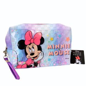 Minnie Mouse Iridescent Cosmetic Bag – Travel Pouch – Cute & Practical – Brand N